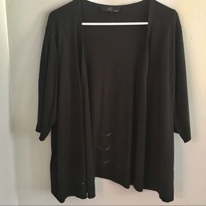 Black cardigan short sleeve sweater